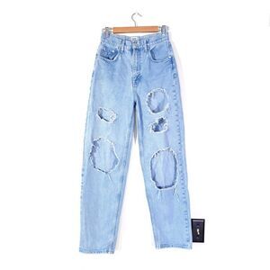 URBAN OUTFITTERS BDG Baggy Boyfriend High Rise Destroyed Jeans 90s Light Wash 27